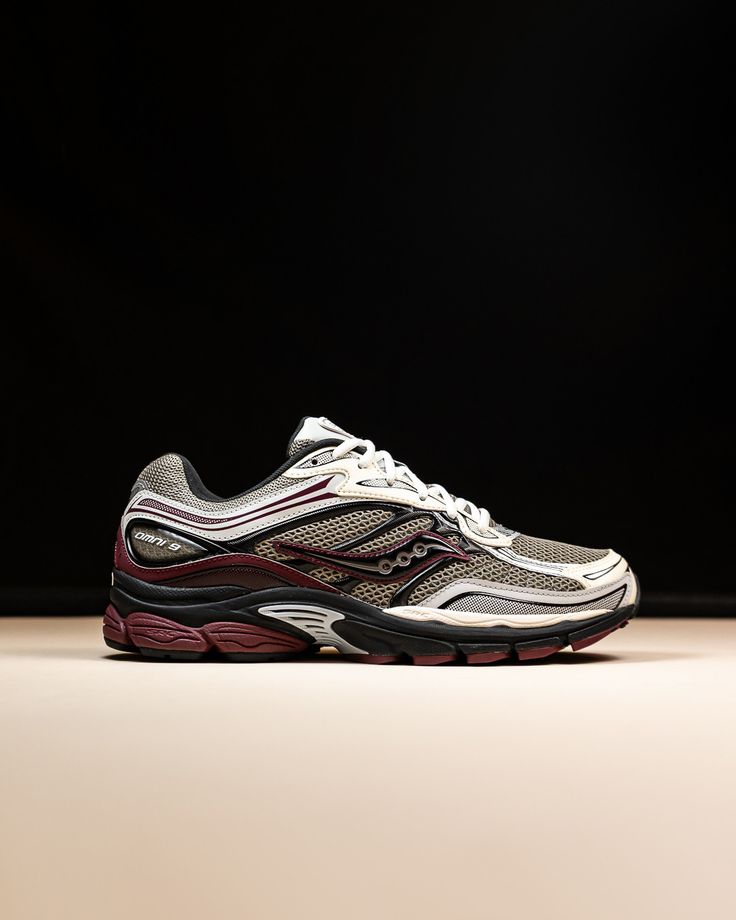 Saucony ProGrid Omni 9 Tomorrow, Meet Yesterday Pack Tan Maroon