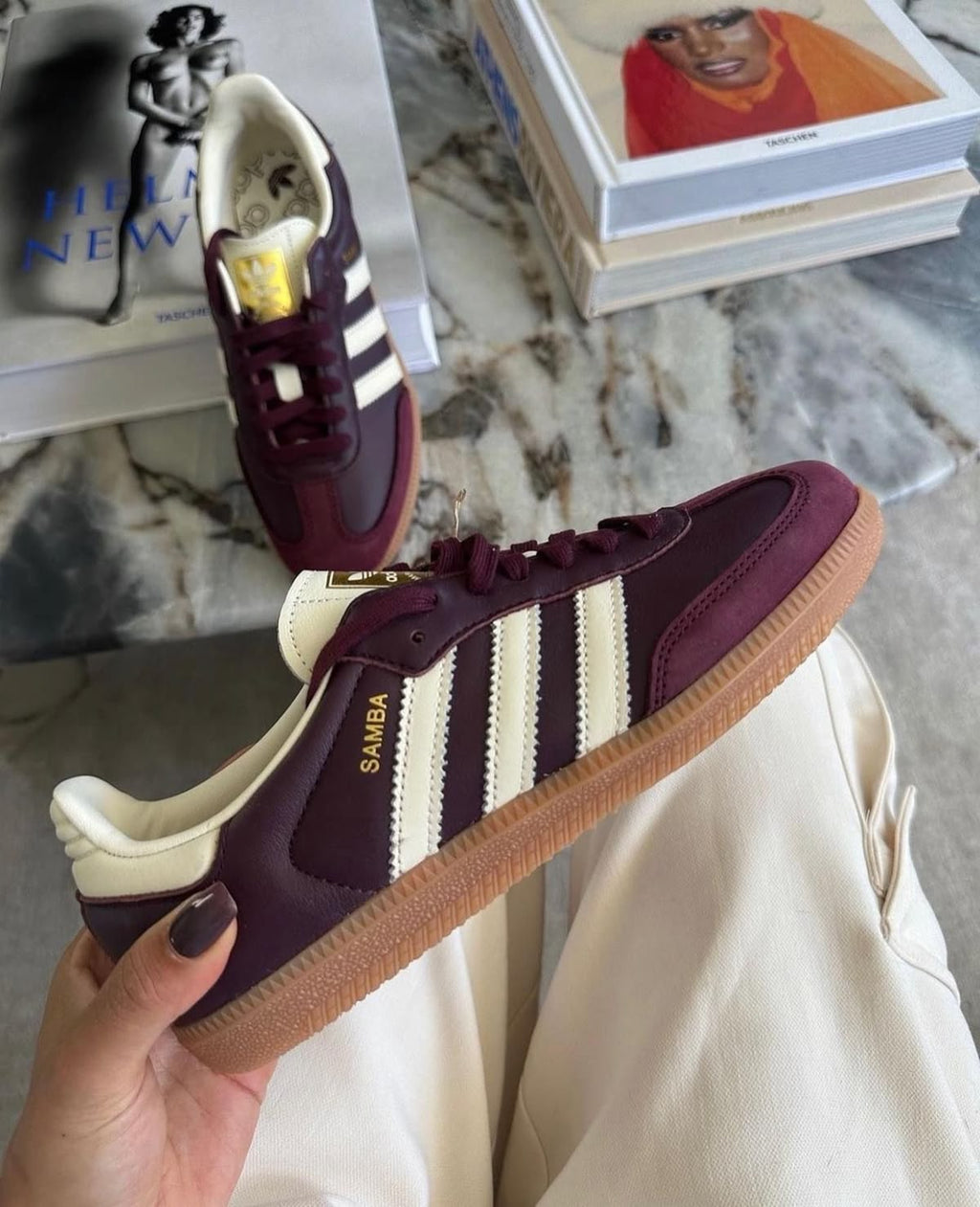 Samba OG Maroon Gold Metallic